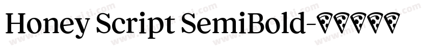 Honey Script SemiBold字体转换
